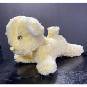 Vintage Eden Lamb Lovey Plush baby toy security yellow animal comfort cream wool